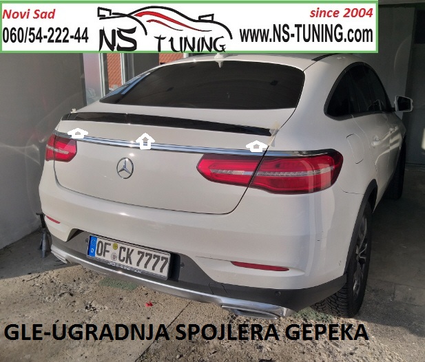 mercedes gle kupe lip spojler gepeka mali ugradnja novi sad tuning auto servis